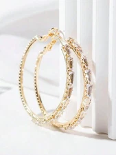 Aretes Argollas En Oro 10k Pendientes Joyería Fina De Moda Regalos Para Mujer