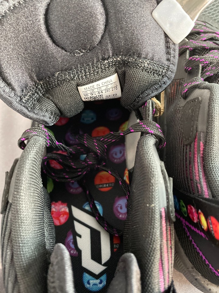 Adidas Dame 8 Big Mood GW4336 Unisex Adults Black Basketball Shoes Size