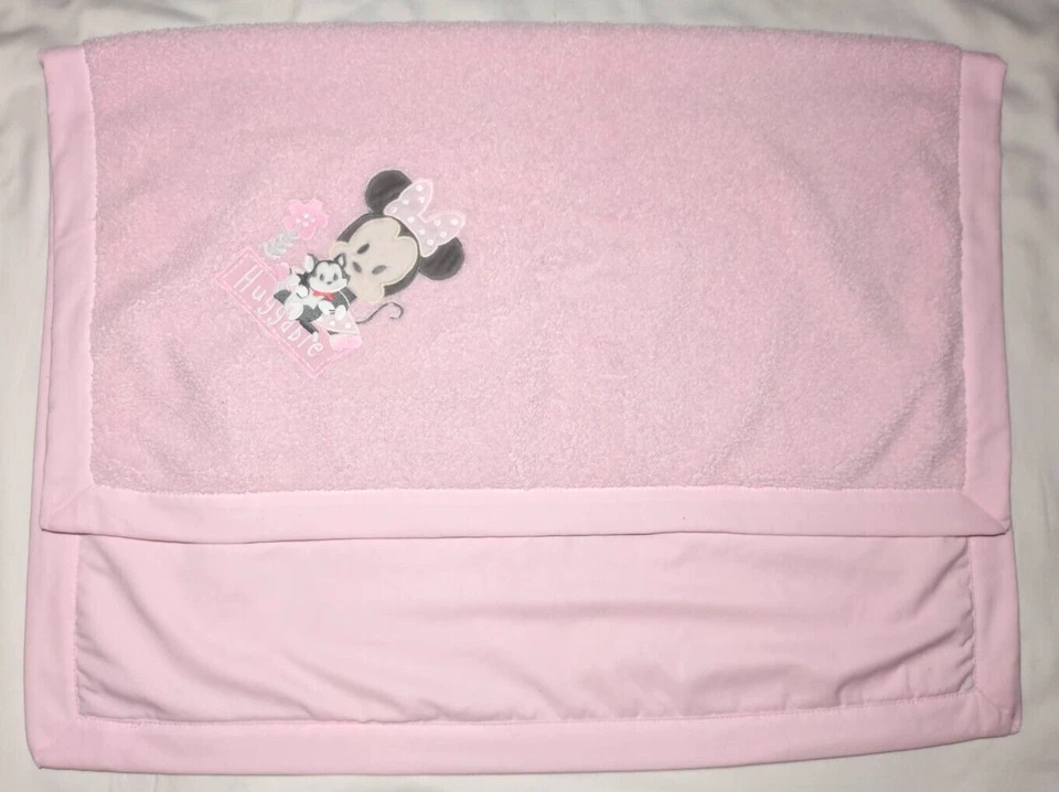 Disney Baby Pink Minnie Mouse Huggable Cat Sherpa Blanket 30x40 Solid - Image 2 of 3