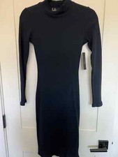 NWT Lulu's Blue Ribbed Sweater Dress, Long Sleeve - Size Medium