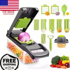 14-In-1 Vegetable Fruit Chopper Cutter Food Onion Veggie Dicer Slicer Kitchen