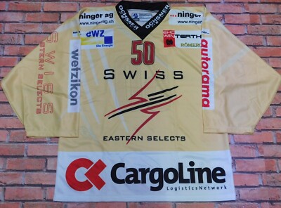 Maillot Shirt Trikot De Hockey Sur Glace Équipe Suisse N°50 L