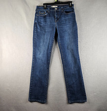 LEVIS 505 Womens Jeans 8 Measure 31x31 Dark Wash Blue Denim Straight Leg Stretch