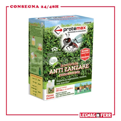 ZAPI S.P.A Insetticida Anti Zanzare Concentrato Protemax Fino a 150 Metri Quadrati 100 Ml