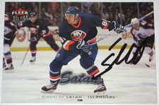 MIROSLAV SATAN SIGNED FLEER ULTRA NEW YORK ISLANDERS CARD AUTOGRAPH AUTO!!!
