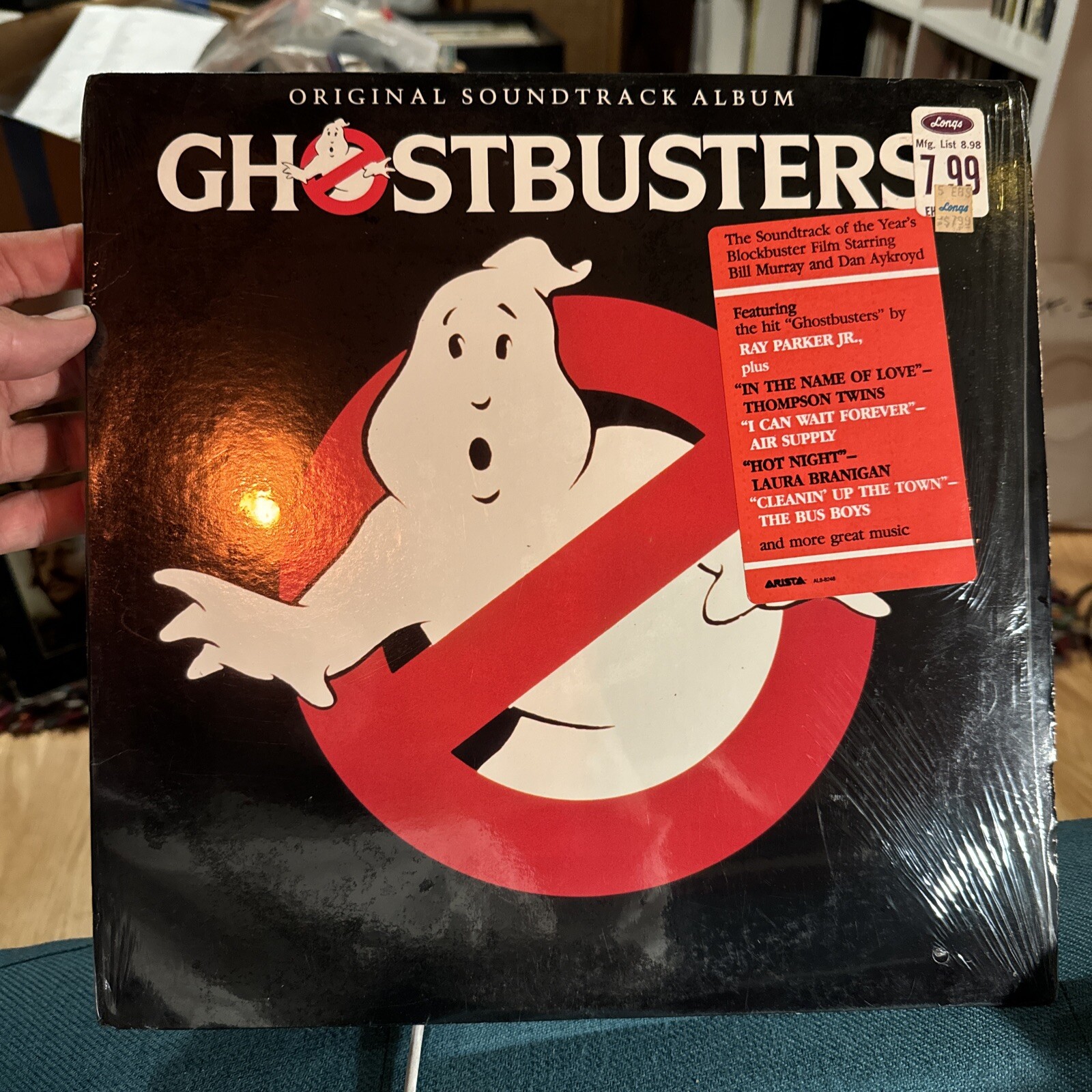 GHOSTBUSTERS ORIGINAL SOUNDTRACK ALBUM RELEASED IN 1984 WITH HYPE STICKER ex