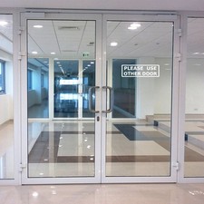Please Use Other Door Store Front Business Window Wall Sign Sticker Decal Decor
