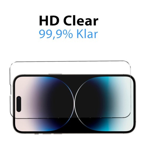 Film Protecteur pour IPHONE 14 Pro Max Affichage Verre 2x Appareil Photo - Photo 6/7
