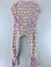 Little Sleepies Bamboo Rainbow Pajamas Crescent Zippy Baby 0-3 Months