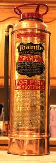 Antique Vintage FOAMITE CHILDS Copper Brass Fire Extinguisher Polished Restored