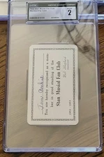 STAN MUSIAL 1952 Fan Club Membership Card CGC Only ONE That Exists!
