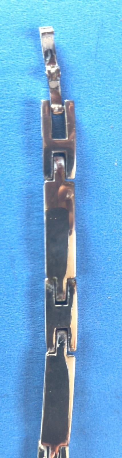 Sterling silver rectangular link bracelet - image 2