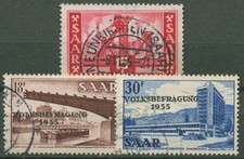 Saarland 1955 Volksbefragung im Saarland 362/64 gestempelt