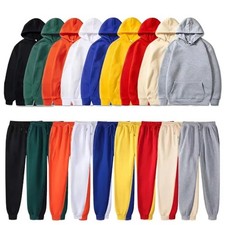 Men's Hooded Tracksuit Set Hoodie Sweatshirt Jogger Pants Casual Sportswear