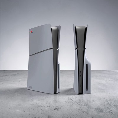 Plates Shell Cover For PS5 Slim Disc Edition 30th Anniversary Grey Style