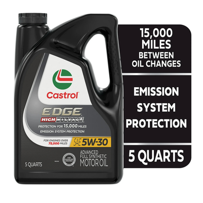 Castrol EDGE High Mileage 5W-30 Advanced Full Synthetic Motor Oil