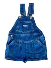 Girls Vintage Size 4 OshKosh Bgosh Made In USA Shortall Jumper Overall