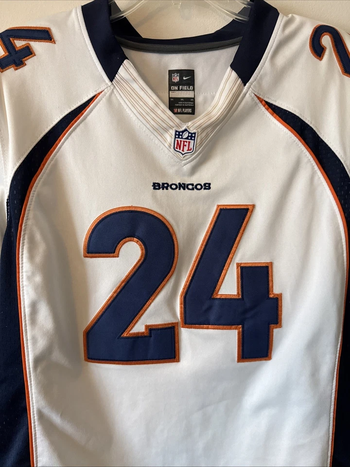 Camiseta deportiva para niños Nike Denver Broncos Champ Bailey # 24 NFL On Field talla 2XL blanca Foto 2 de 4