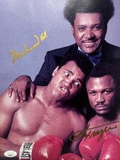 Muhammad Ali / Joe Frazier Multi-Signed Autograph Color Photograph JSA Authentic