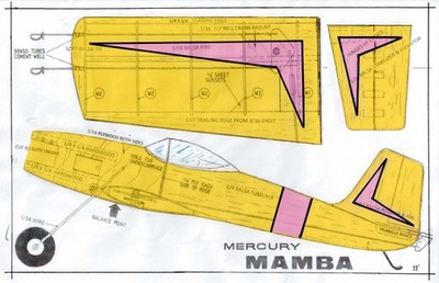 1/2 A profile'' Mamba ''sport flyer U-Control plans
