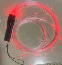 LED Whip Fiber Optic Whip Dance Space Whip Super Bright Light 10 Color...