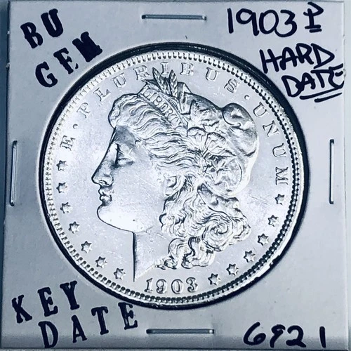 1903 P BU GEM MORGAN SILVER DOLLAR UNC MS+++ U.S. MINT RARE KEY COIN 6921