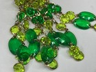 Vintage Goldtone & Green Lucite Tassel Necklace — photo 3