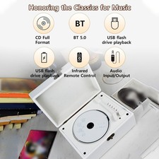 Portable CD Player With BT 5.0 Speakers For Home Use UFMF