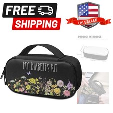 Insulin Cooler Travel Case with Top Handle My Diabetes Kit Organizer for Insu...