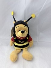 New w/ Tag Disney Store Winnie The Pooh Bumble Bee Gold Wings Bean Bag 8" Plush