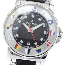 Corum Admirals Cup 039.430.20 Damen Quarzuhr schwarzes Zifferblatt