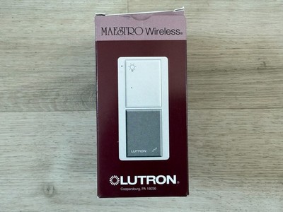 Lutron Maestro Wireless 2-Button Pico Remote Control White MRF2-2B-L-WH New
