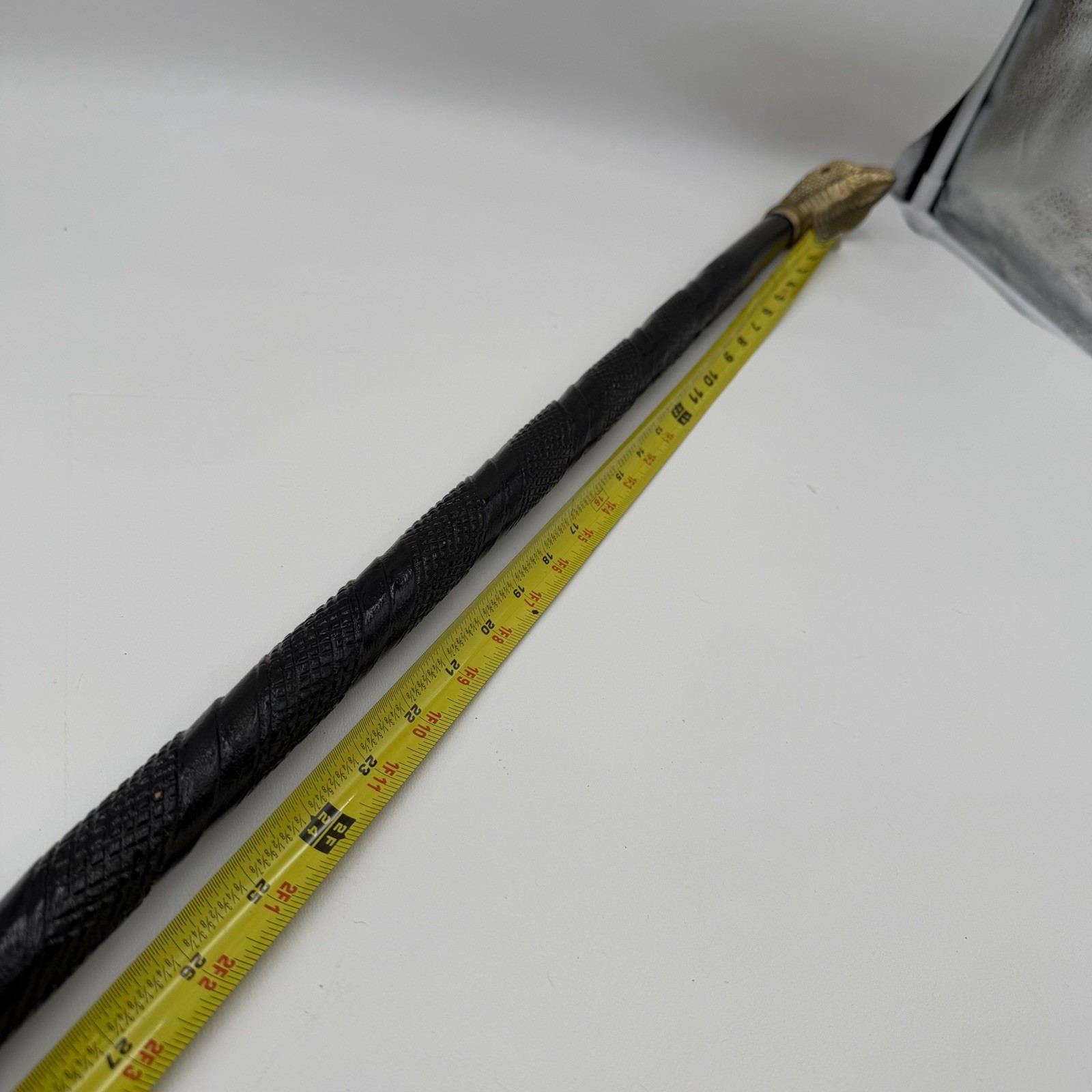 Solid Brass King Cobra Head Handle Snake Wooden W… - image 9