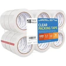 Clear Heavy Duty Packing Tape 18 Rolls 3.2mil Waterproof Sealing Shipping