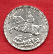 1935 SILVER CROWN COIN. 25TH JUBILEE OF KING GEORGE V. IN LOVELY CONDITION.