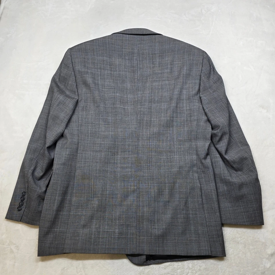 Traje de lana JoS A Band para hombre 42R 42 2 piezas pantalones 36x30 gris a cuadros ajuste a medida Foto 3 de 4