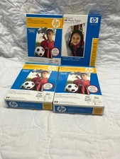 Lot of 4 HP Advanced Photo Paper – 4 x 6 – Glossy –All Sealed-Q7906A- 400 Sheets