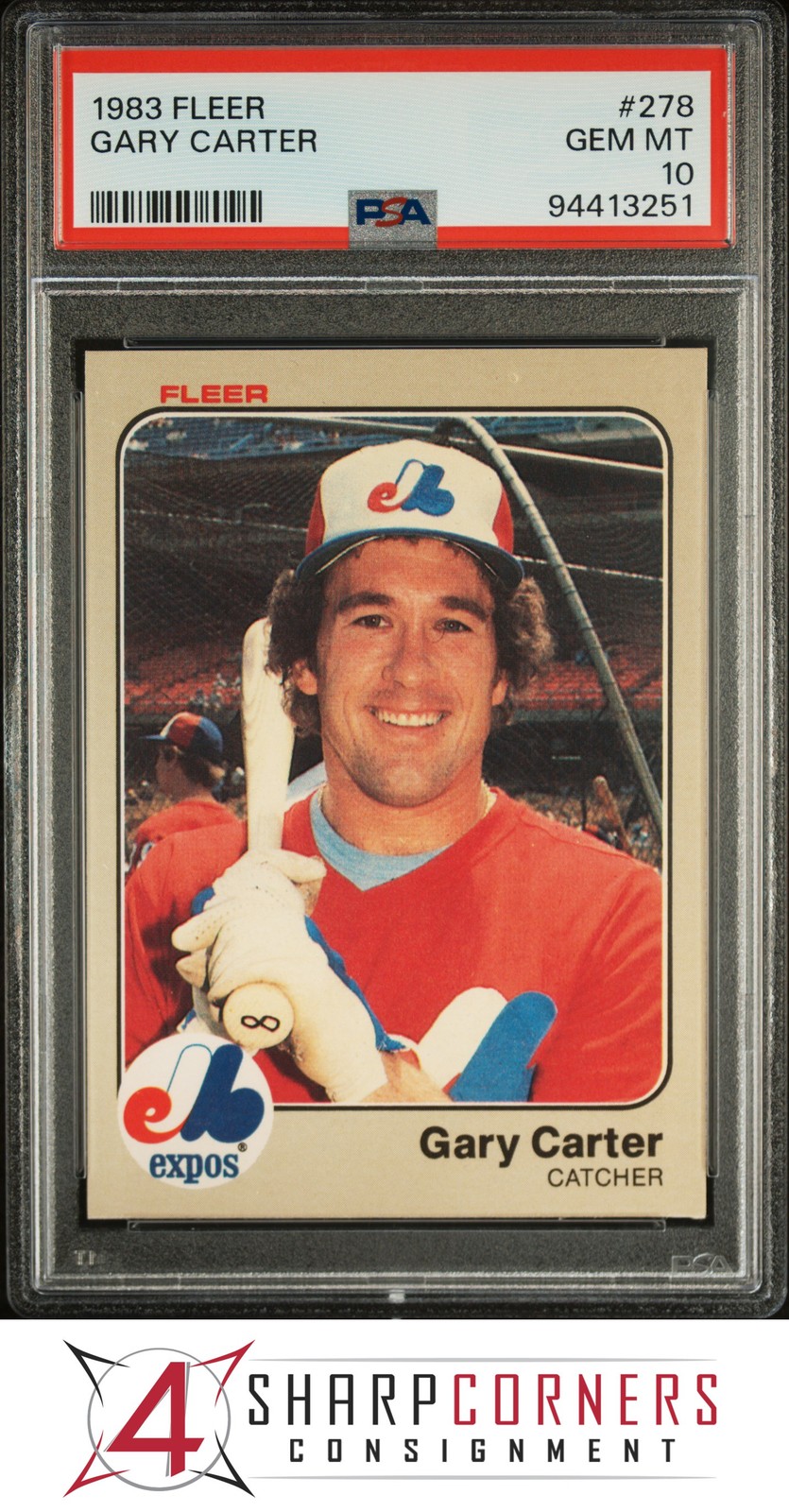1983 FLEER #278 GARY CARTER EXPOS HOF PSA 10