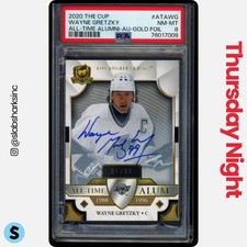 2020 UPPER DECK THE CUP #ATA-WG WAYNE GRETZKY ALL-TIME ALUM GOLD AUTO /25 PSA 8