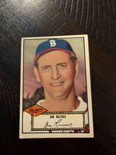 1952 TOPPS BASEBALL CARD #51 JIM RUSSELL BB EX+!!!!!!!!!