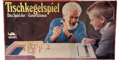 MESPI Meraner Tischkegelspiel Groß ca. 80x45 cm Made In Italy 80er Jahre Vintage - Bild 1 von 4