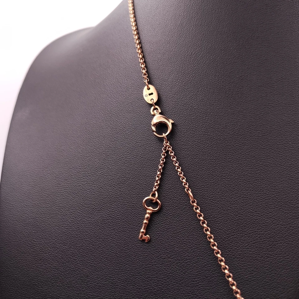 ⭐ Fossil Steel Rosegold Halskette Collier Anhänger Armband Armreif Gold 341 ⭐ - Bild 3 von 3
