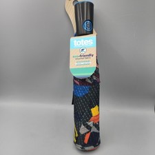 Totes NeverWet Umbrella 42 inch Auto Open Multi Color Eco Friendly