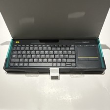 Logitech K400 Plus TV Wireless Keyboard Black QWERTY Built-In Touchpad