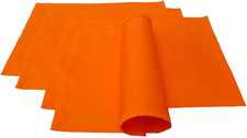 - Set Di Tovagliette Da Tavola, 4 Pezzi, Circa 46 X 36 Cm in Cotone (Arancione)