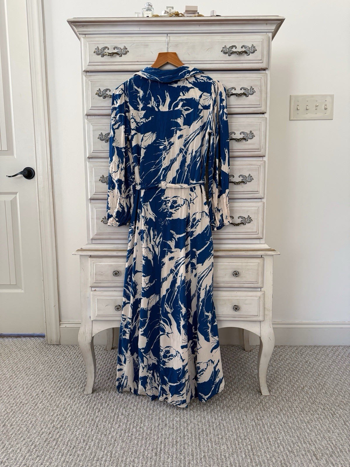 Zara Blue Paradise Maxi Dress Resort Wear thumbnail 4