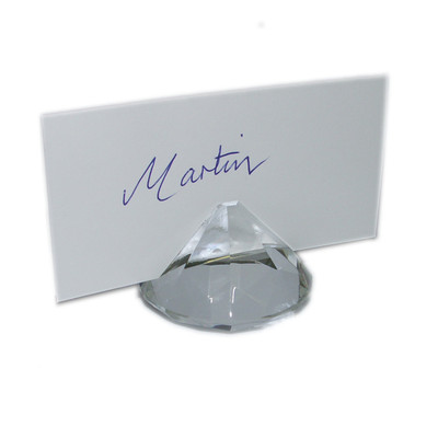 Platzkarten-Halter ''Diamant'' 5cm groß. Namenskarten, Tischkarten, Hochzeit