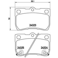 Brembo Bremsbelagsatz Scheibenbremse Hinten FüR Lexus IS II 250 220D GS