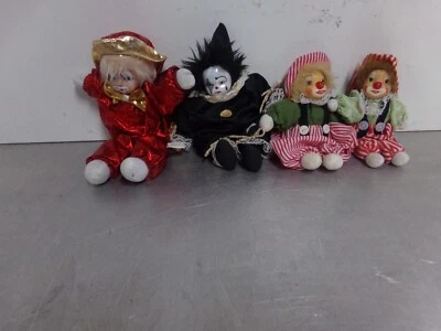 Harlekin Clown Puppen Porzellankopf - Bild 1 von 4