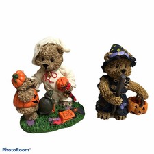 Halloween Teddy Bear Figurines Set of 2